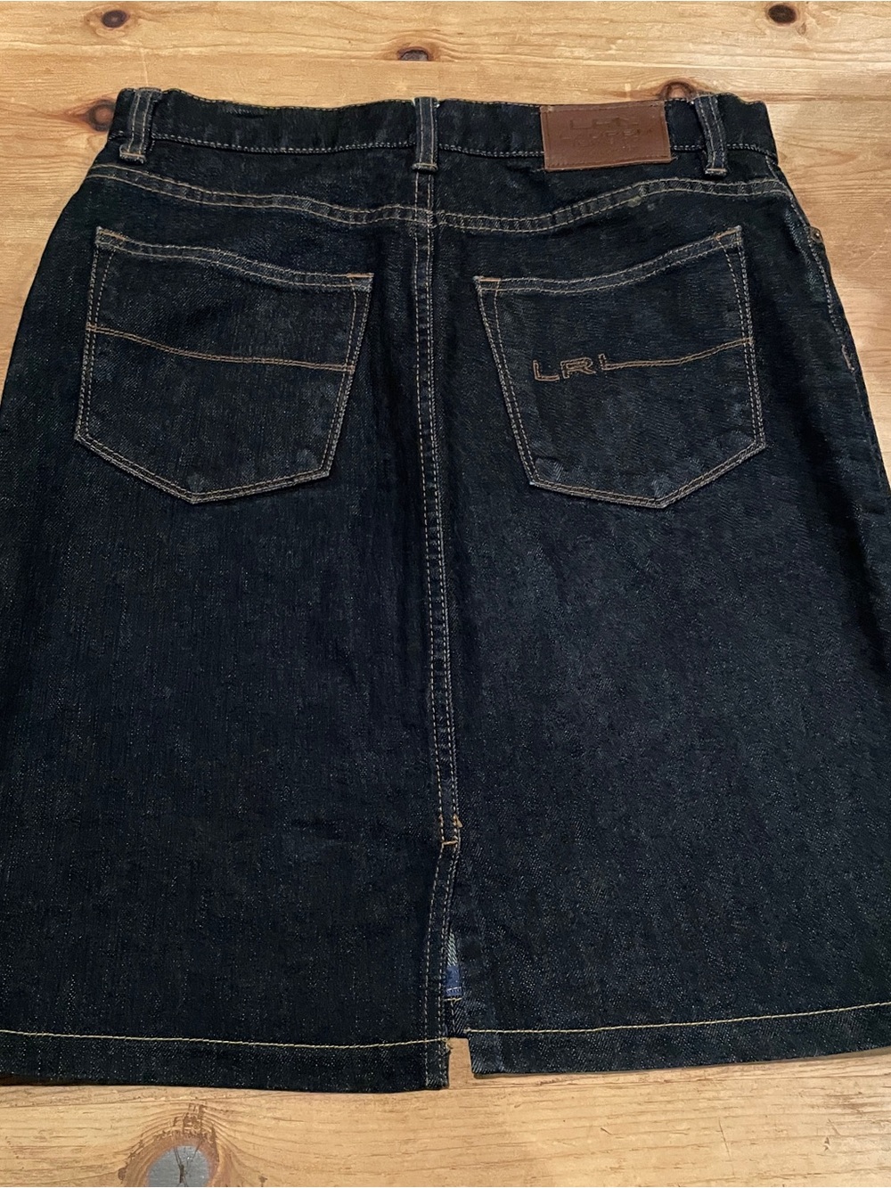 NWOT Lauren Ralph Lauren Cotton Denim Skirt Equestrian Western Casual 4